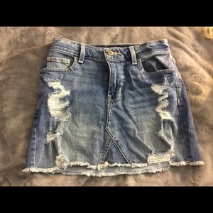 Hollister High Rise Denim Skirt
